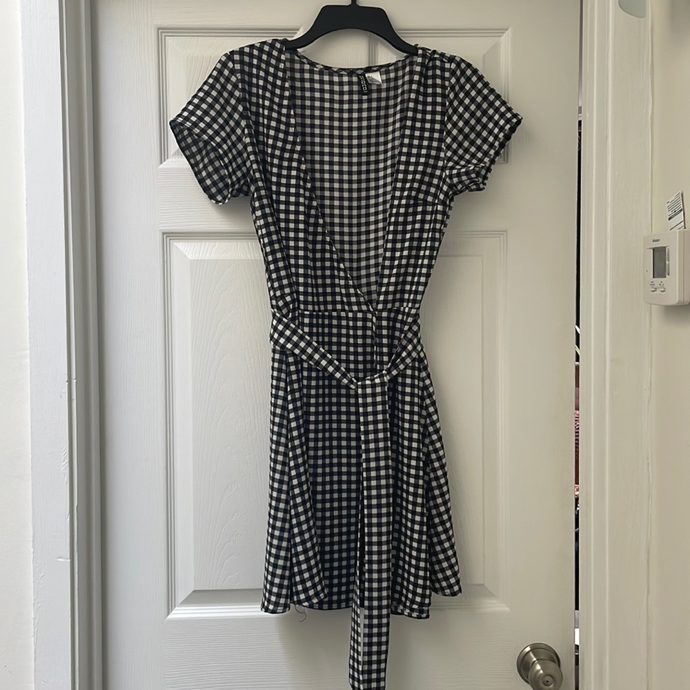 H&M Gingham Wrap Dress